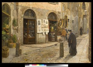 Via San Bernardino alle Ossa i Milano, Italien, 1912 af Arturo Ferrari