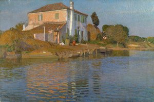 Øen foran Torcello (olie på lærred)
