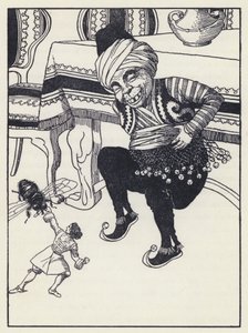 Illustration til Gullivers rejser af Jonathan Swift af Artus Scheiner