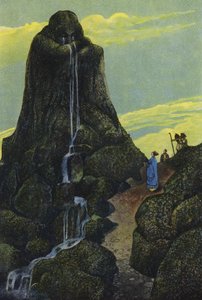Niobe forvandlet til den grådende klippe (farve litho)