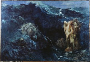 Charybdis og Scylla, i 1894 (olie på lærred) af Ary Ernest Renan