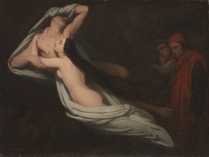 Dante og Virgil møder Francesca da Riminis og Paolos skygger, 1851