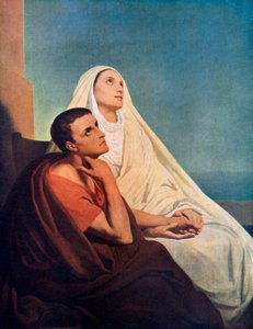 St. Augustine med sin mor St. Monica, 1855 1926.