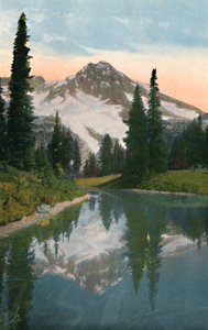 Mount Rainier og Reflection Lake, c1916
