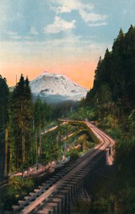 Mount Rainier fra C.M. & P.S.R.R., c1916