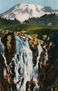 Myrtle Falls og Mount Rainier, c1916
