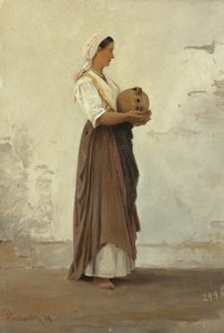 Pige fra Capri, 1871 (olie på papir lagt på pap)