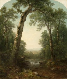 Skovbæk med udsigt af Asher Brown Durand