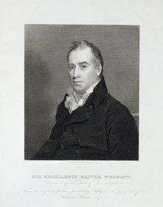 Hans Excellence Oliver Wolcott, guvernør i staten Connecticut, ca. 1820 (streggravering) af Asher Brown Durand