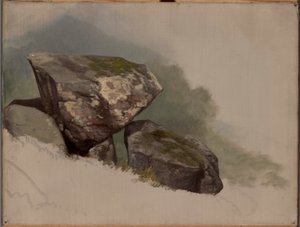 Studie af en klippe af Asher Brown Durand