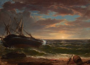 Det strandede skib af Asher Brown Durand