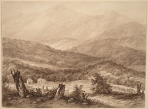Hvide Bjerge (?) af Asher Brown Durand