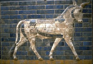 Ishtar-porten, Babylon. Relief af tyr, 6. århundrede f.Kr