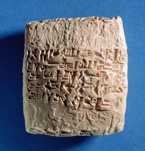 Tablet optager kornsalg fra Kultepe, Tyrkiet, Assyrian, 1800-tallet f.Kr. (bagt ler)