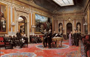 Senatets konferencesal i marts 1904 af Asterio Mañanós Martínez