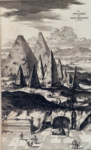 De sorte faraos pyramider - i "" Sphynx mystagoga"" af Athanase Kircher af Athanasius Kircher