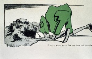 Illustration af Attilio Mussino (1878-1954) til fortællingen "Pinocchios eventyr" af Carlo Collodi.