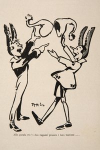 Pinocchio og Candlewick, illustration fra "Pinocchio"