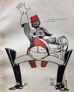 Politibetjent i fuld uniform, fra Pinocchios eventyr af Carlo Collodi, Italien