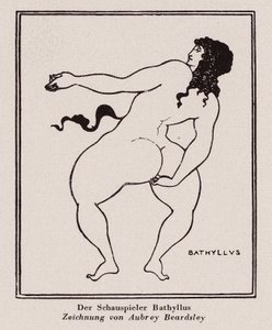 Bathyllus, romersk danser og performer af pantomimus (pen og blæk)