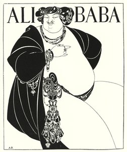 Coverdesign til "The Forty Thieves" (gravering) af Aubrey (after) Beardsley