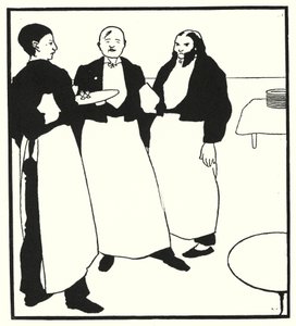Cafe Boys (gravering) af Aubrey (after) Beardsley