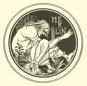 Merlin (litografi) af Aubrey (after) Beardsley