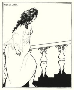 Messalina vender tilbage fra badet (gravering)