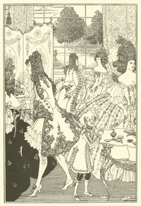 Låsens voldtægt (litografi) af Aubrey (after) Beardsley