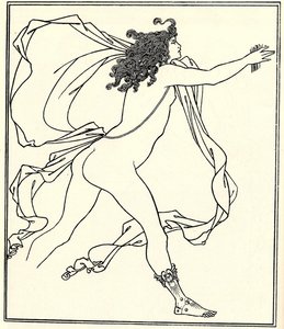 Apollo forfølger Daphne, 1896 af Aubrey Beardsley