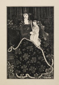 Julekort, fra en bog med halvtreds tegninger af Aubrey Beardsley