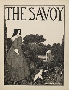 Forsidedesign til nr. 1 af "The Savoy" fra en bog med halvtreds tegninger af Aubrey Beardsley