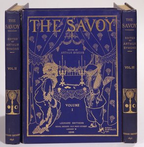 Coverdesign til The Savoy, bind I-III, redigeret af Arthur Symons, udgivet af Leonard Smithers 1896 af Aubrey Beardsley