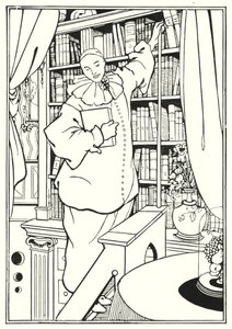 Design til forsiden af "Pierrot" af Aubrey Beardsley