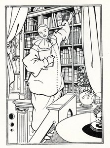 Design til forsiden af "Pierrot", 1896 af Aubrey Beardsley