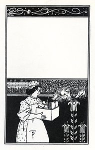 Design til omslaget til "The Barbarous Britishers" af H.D. Traill af Aubrey Beardsley