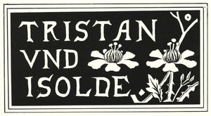 Design fra forsiden af Aubrey Beardsleys kopi af "Tristan Und Isolde" af Aubrey Beardsley
