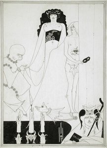 Indtast Herodias. Illustration til Salome af Oscar Wilde af Aubrey Beardsley