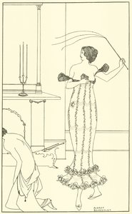 Frontispice, den fulde og sande beretning om Jarl Lavenders vidunderlige mission af Aubrey Beardsley