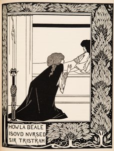 Hvordan La Beale Isoud plejede Sir Tristram af Aubrey Beardsley