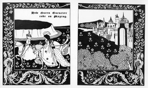 How Queen Guenever Rode on Maying, illustration fra 