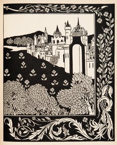 Hvordan dronning Guenever red på Maying af Aubrey Beardsley
