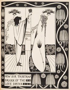Hvordan Sir Tristram drak kærlighedsdrikken af Aubrey Beardsley