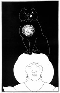 Illustration fra The Black Cat, en novelle af Edgar Allan Poe, 1895