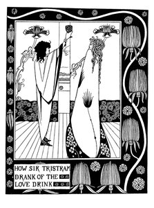 Illustration til bogen Le Morte dArthur af Sir Thomas Malory af Aubrey Beardsley