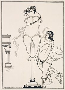 Juvenal pisker kvinde,1896 (kobberstik) af Aubrey Beardsley