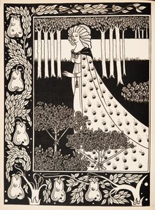 La Beale Isoud på Joyous Gard af Aubrey Beardsley