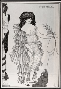 Lysistrate beskytter hendes køn af Aubrey Beardsley