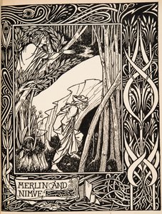 Merlin og Nimue af Aubrey Beardsley