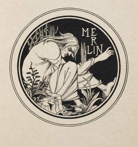 Merlin fra en bog med halvtreds tegninger af Aubrey Beardsley